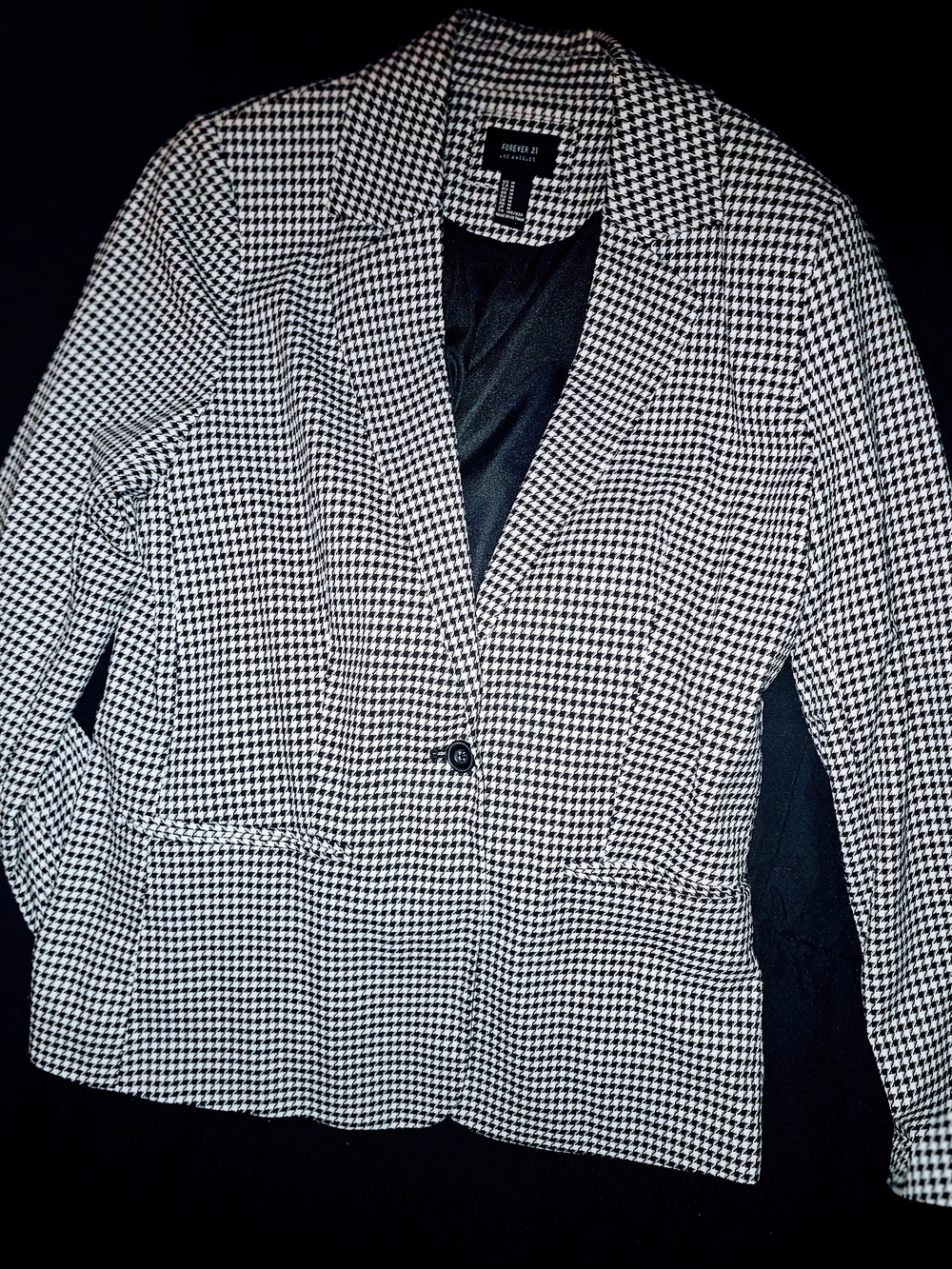 Forever 21 Black & White Houndstooth Blazer